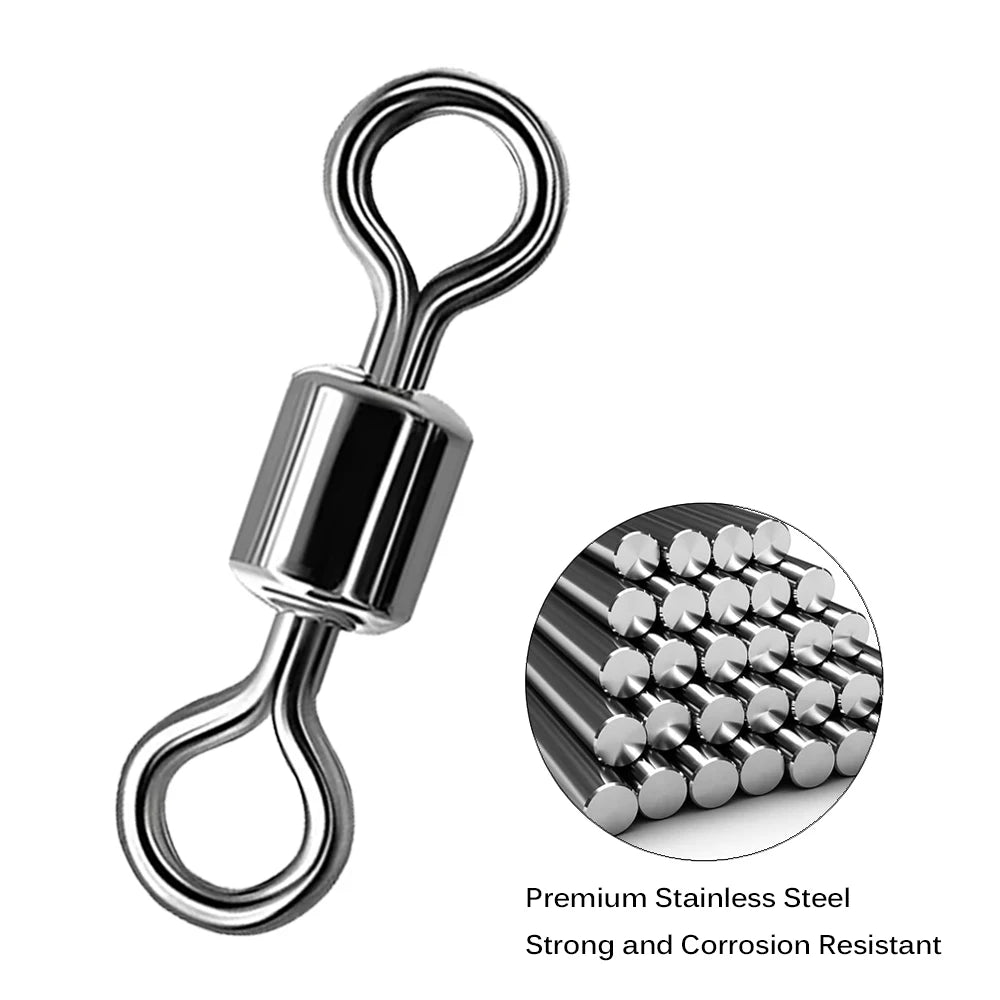 100Pcs Stainless Steel Bearing Rolling Connector - Swivel