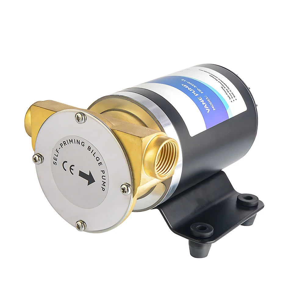 12V 24V DC 30L/min Self-Priming Copper Impeller Bilge Pump 