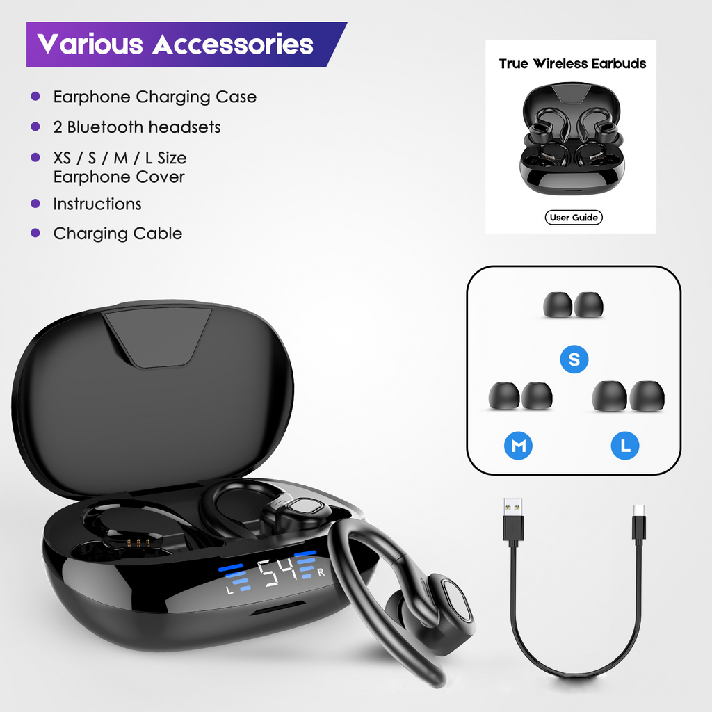 LED Display TWS Sport Bluetooth V5.0 Headset For Iphone